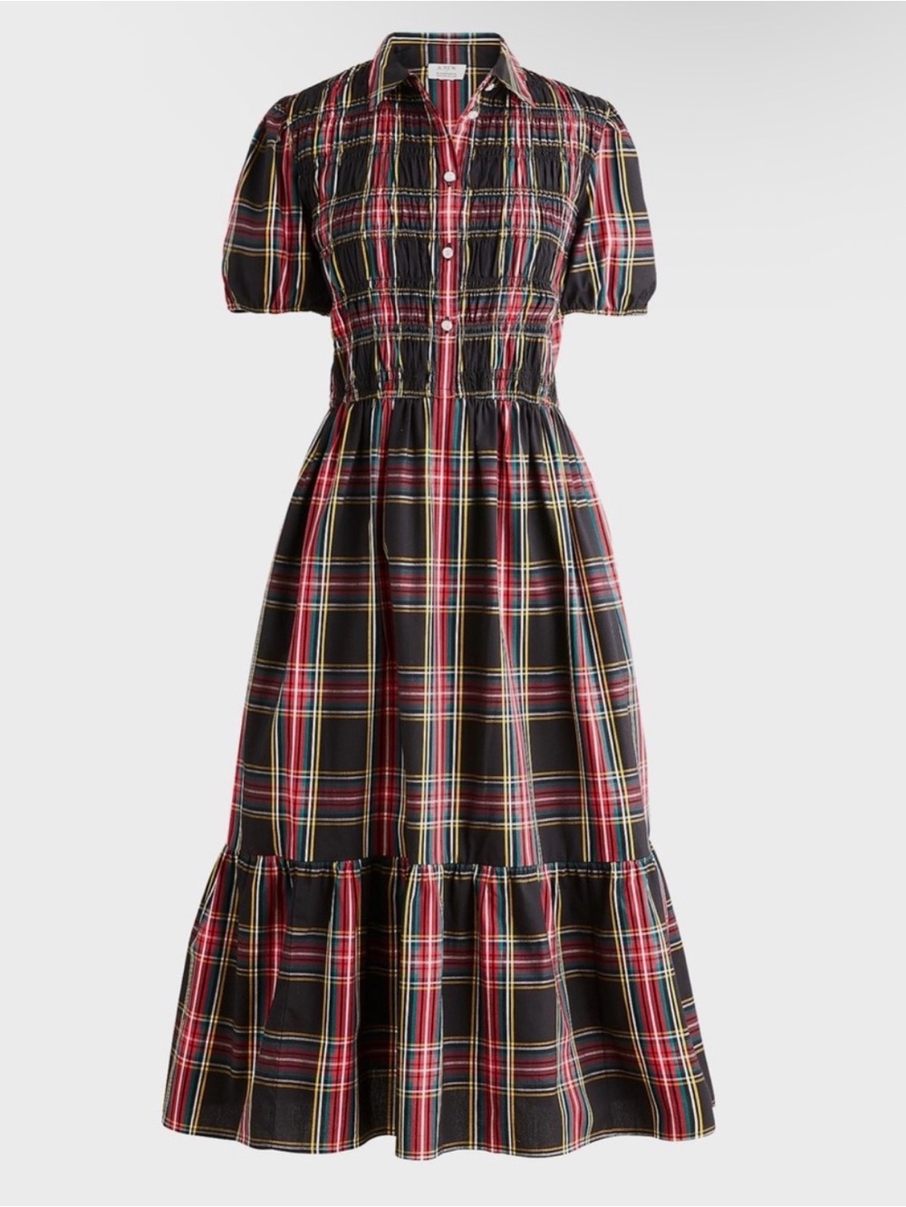 J. Crew Factory Plaid Midi Dress